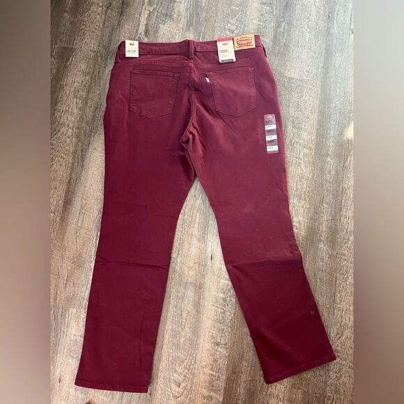 Levi's Plus Classic Straight Jeans Windsor Wine- Size 16W - Picture 5 of 13